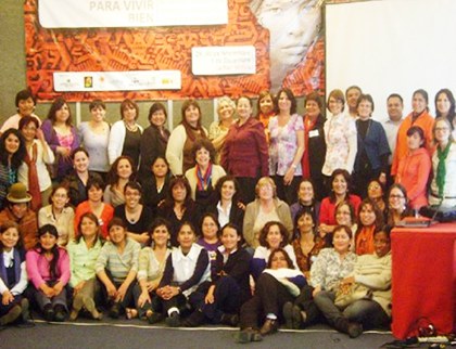 Grupo de mujeres activistas en Derechos Humanos