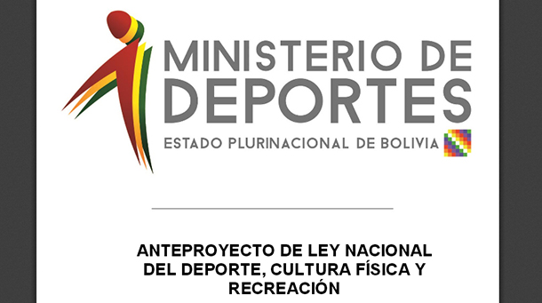 ANTE PROYECTO DE LEY NACIONAL DEL DEPORTE, CULTURA FÍSICA Y RECREACIÓN