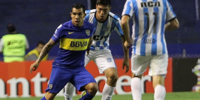 BOCA JUNIORS IGUALA CON RACING EN LA BOMBONERA