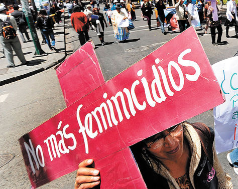 Imagen de un cartel de protesta contra el feminicidio