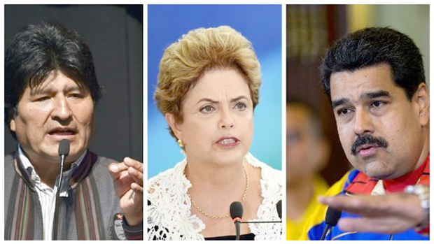 Evo Morales, Dilma Rousseff y Nicolás Maduro