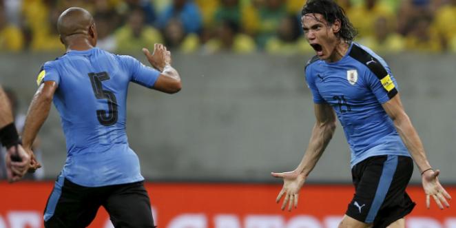 CON GOLES DE CAVANI Y SUAREZ, URUGUAY ENMUDECIÓ A BRASIL