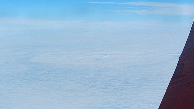 Crater en la antártida