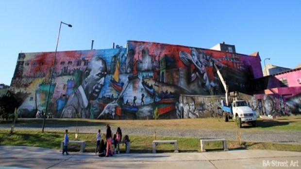 Foto del mural más frande del mundo en agentina