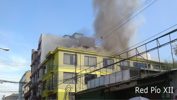 Incendio en la Contraloria de Cochabamba Contraloria de Cochabamba