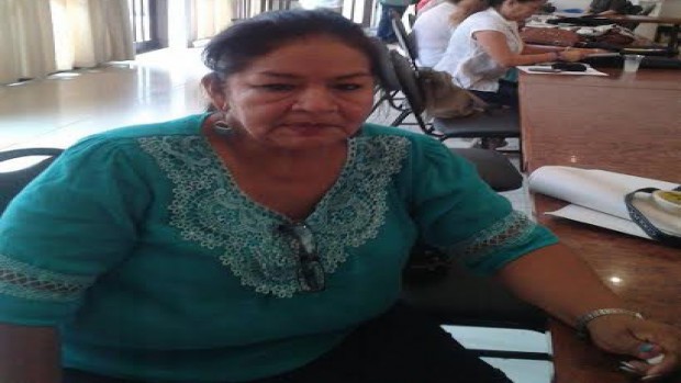 Foto de la señora Bilma Ayala representante de la plataforma de lucha contra la violencia en Santa Cruz